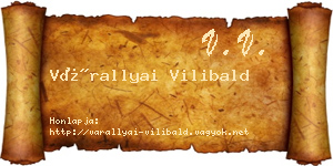 Várallyai Vilibald névjegykártya